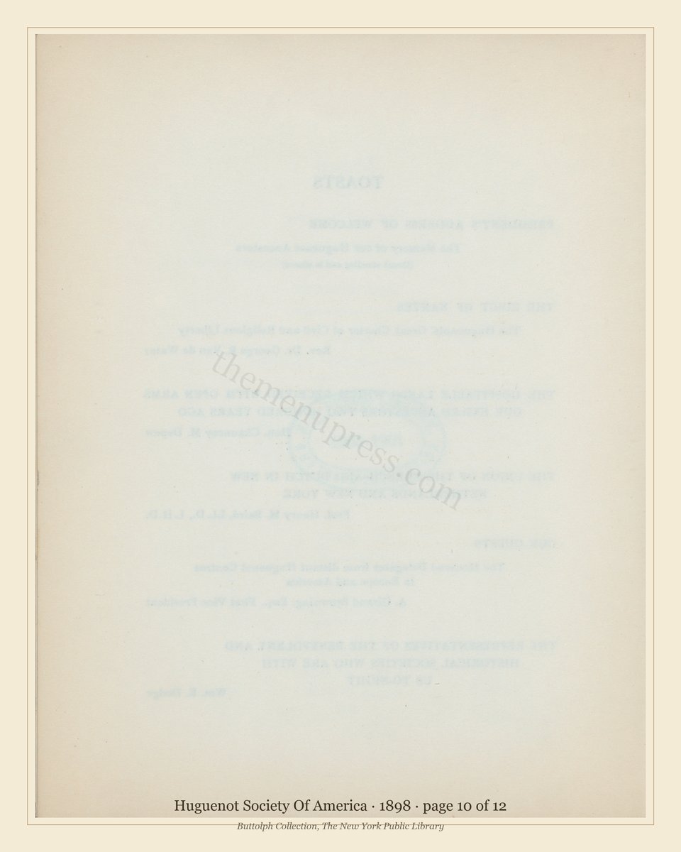 Vintage menu — page 10 of 12