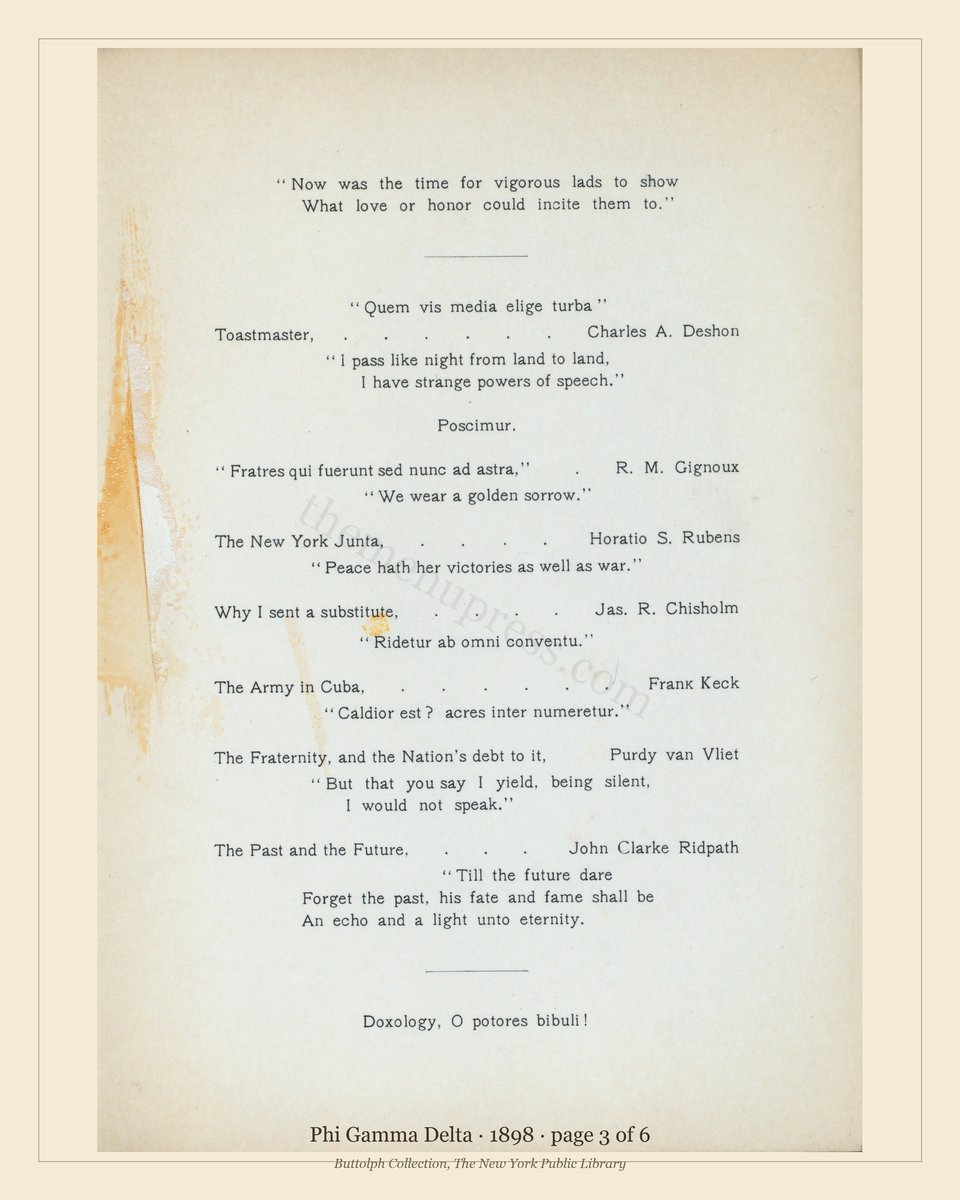 Vintage menu — page 3 of 6