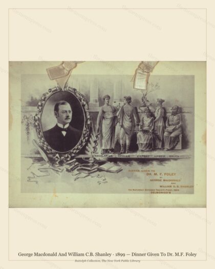 Vintage menu preview — 1899 Vintage Dinner Menu — George Macdonald and William C.B. Shanle, Manhattan G