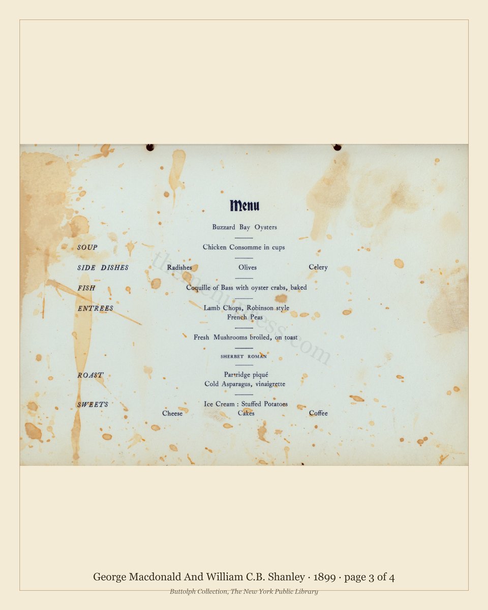 Vintage menu — page 3 of 4
