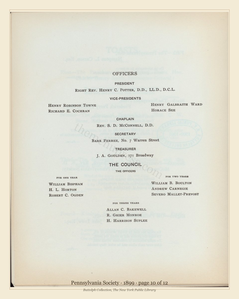 Vintage menu — page 10 of 12