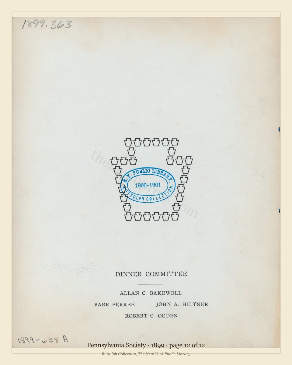 Vintage menu — page 12 of 12