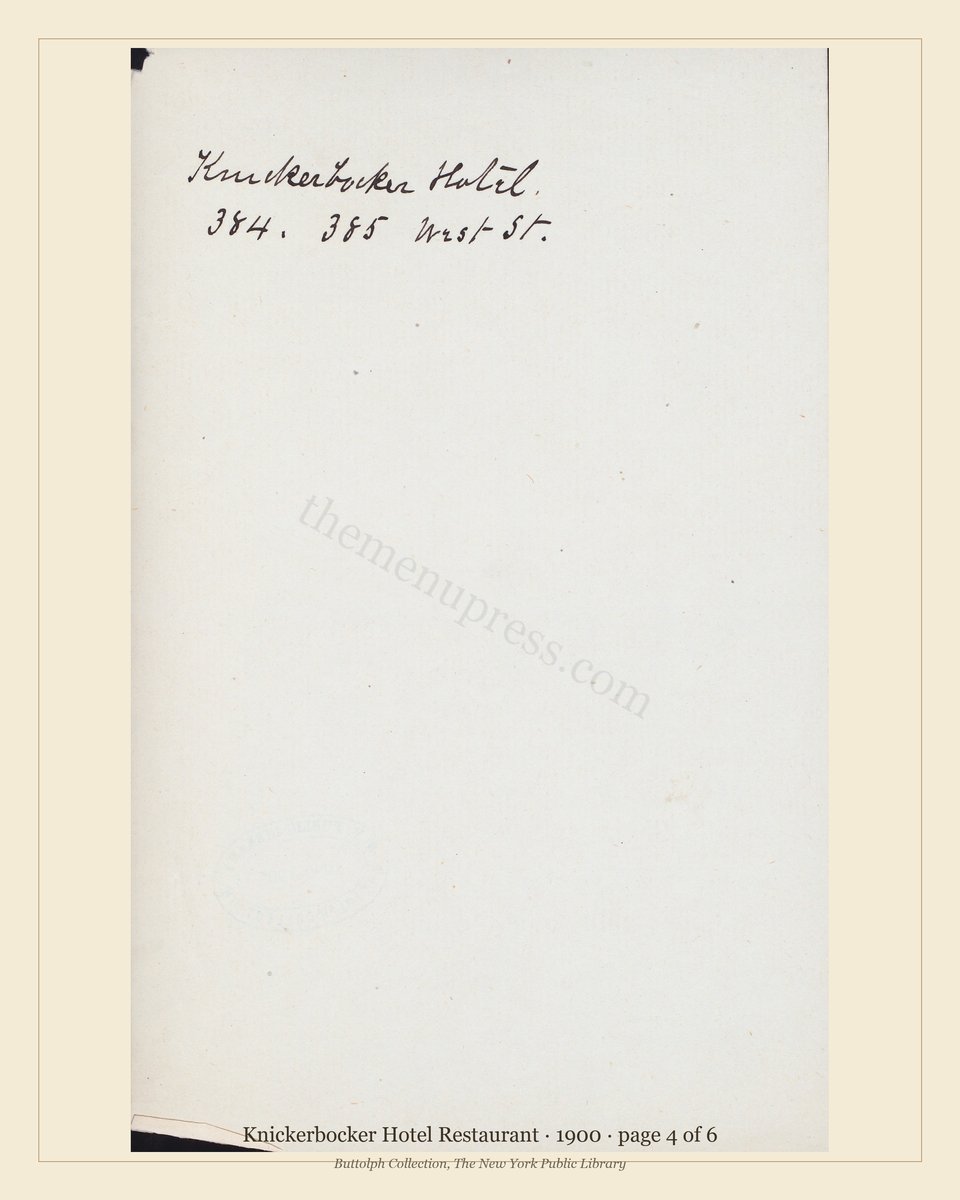 Vintage menu — page 4 of 6