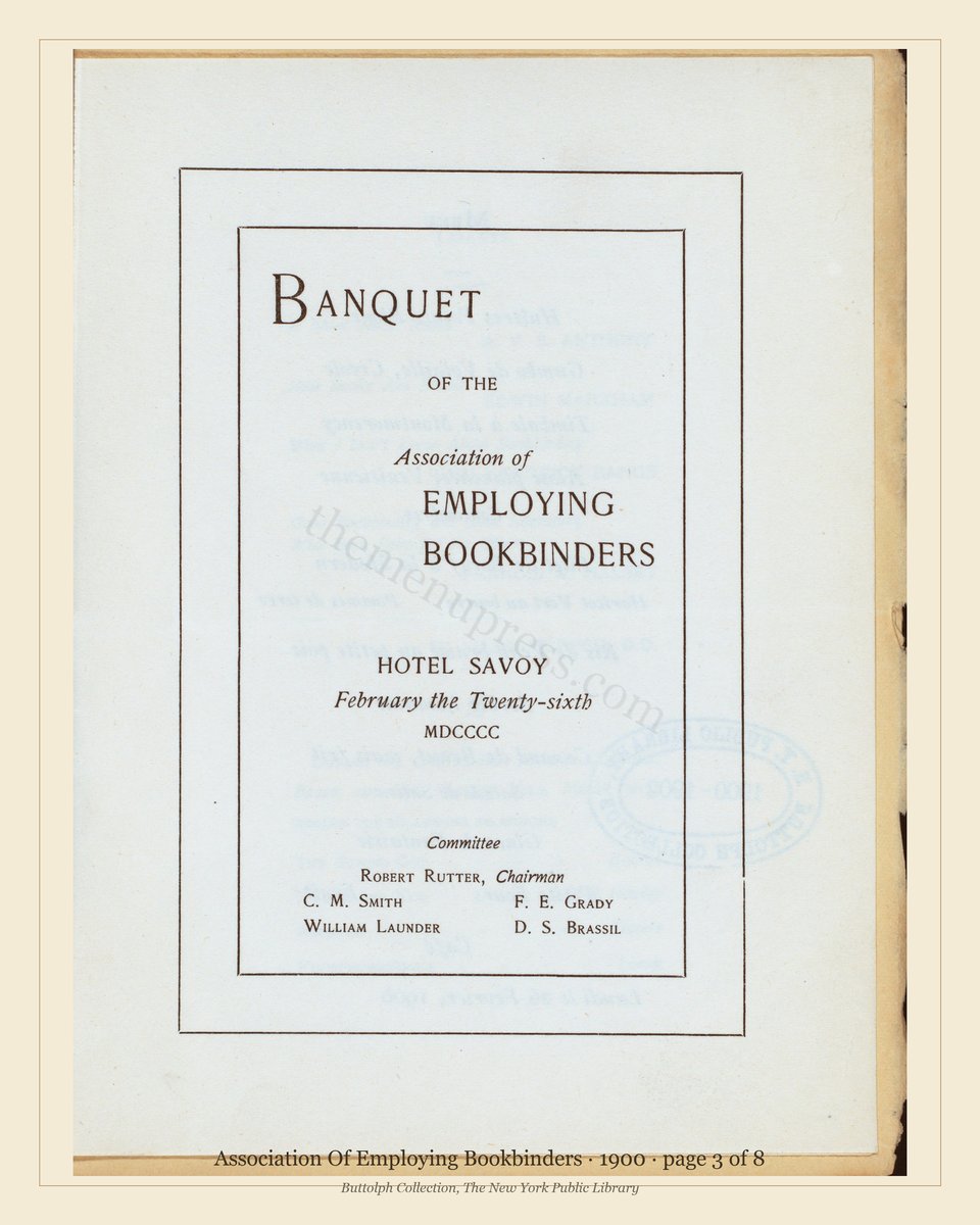 Vintage menu — page 3 of 8