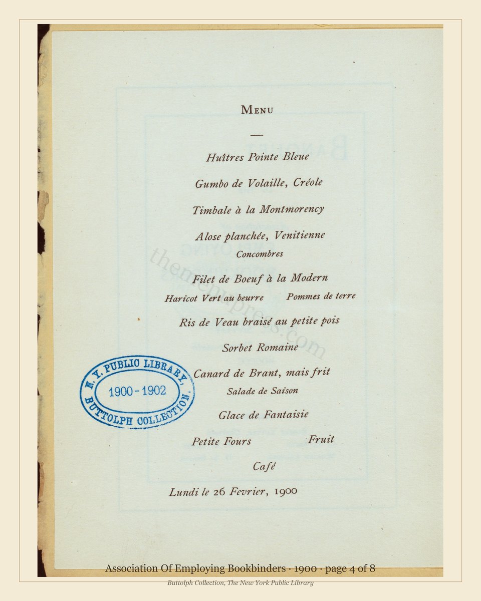 Vintage menu — page 4 of 8