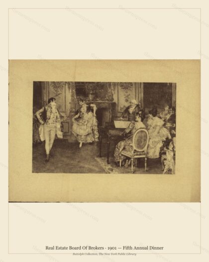 Vintage menu preview — 1901 Vintage Dinner Menu — Real Estate Board of Brokers, Manhattan Gilded Age Ba
