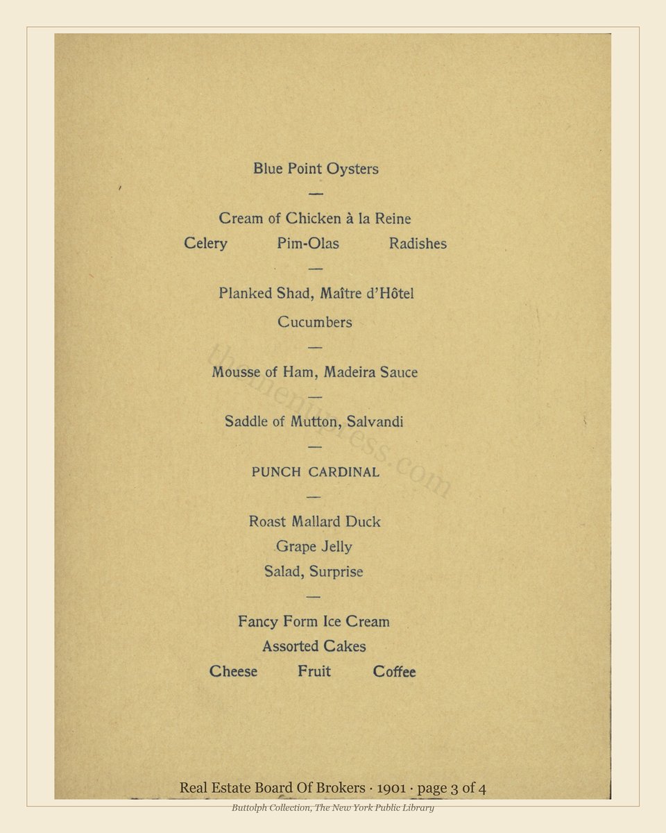 Vintage menu — page 3 of 4