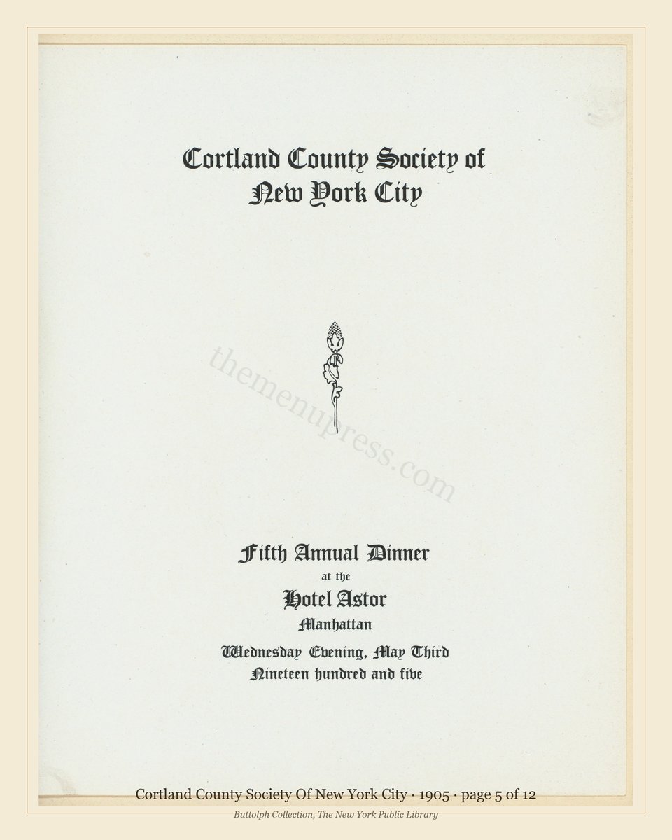 Vintage menu — page 5 of 12