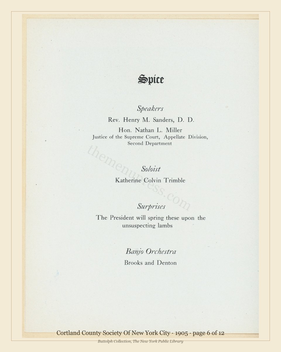 Vintage menu — page 6 of 12