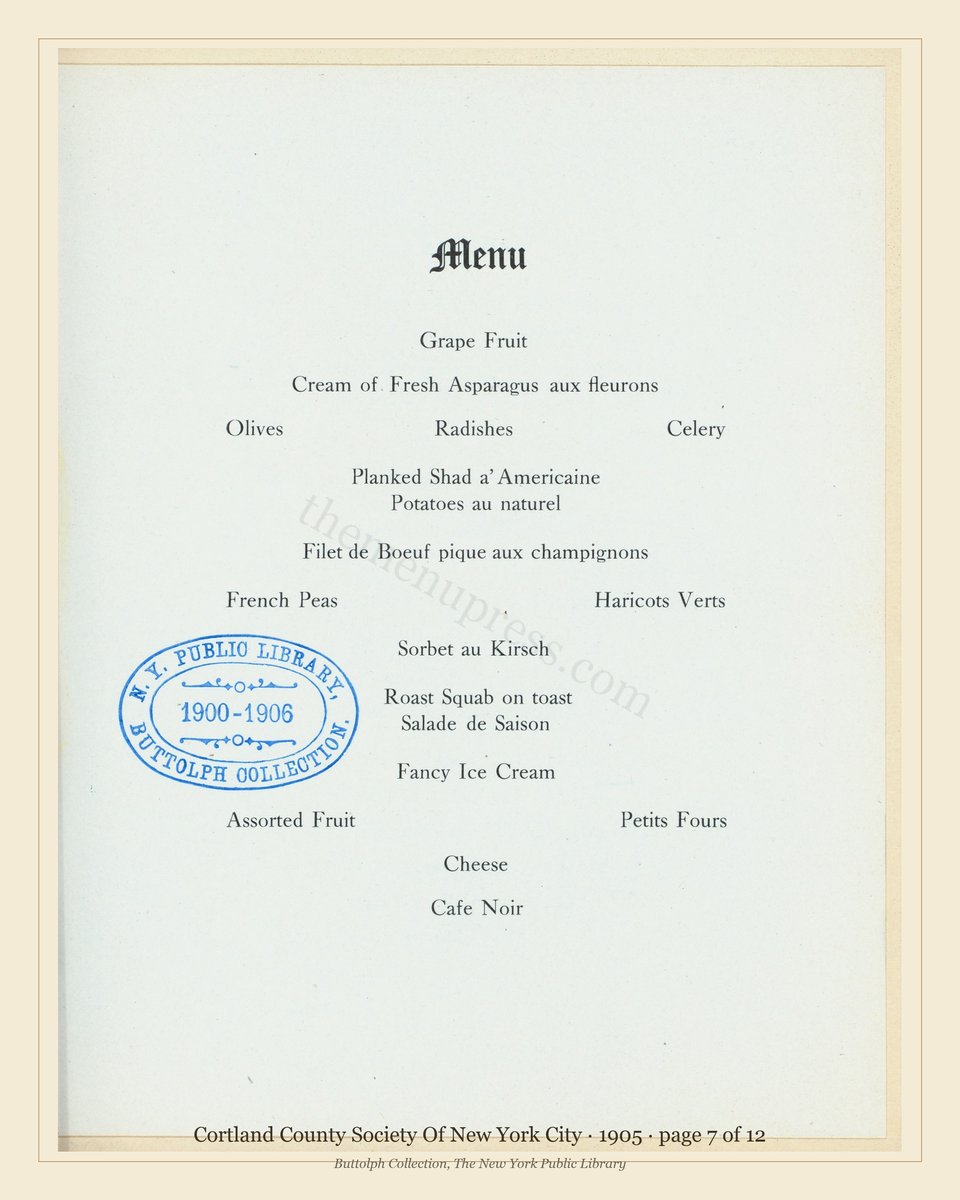 Vintage menu — page 7 of 12