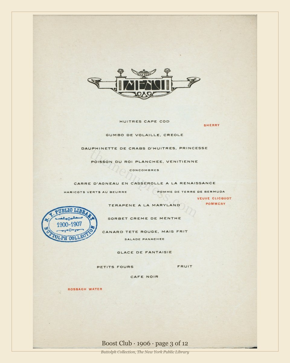 Vintage menu — page 3 of 10