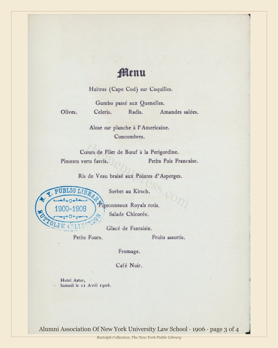 Vintage menu — page 3 of 4