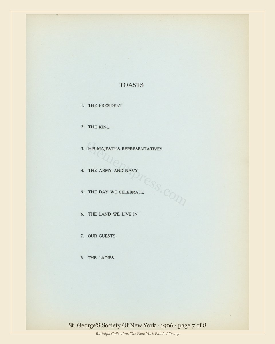 Vintage menu — page 7 of 8