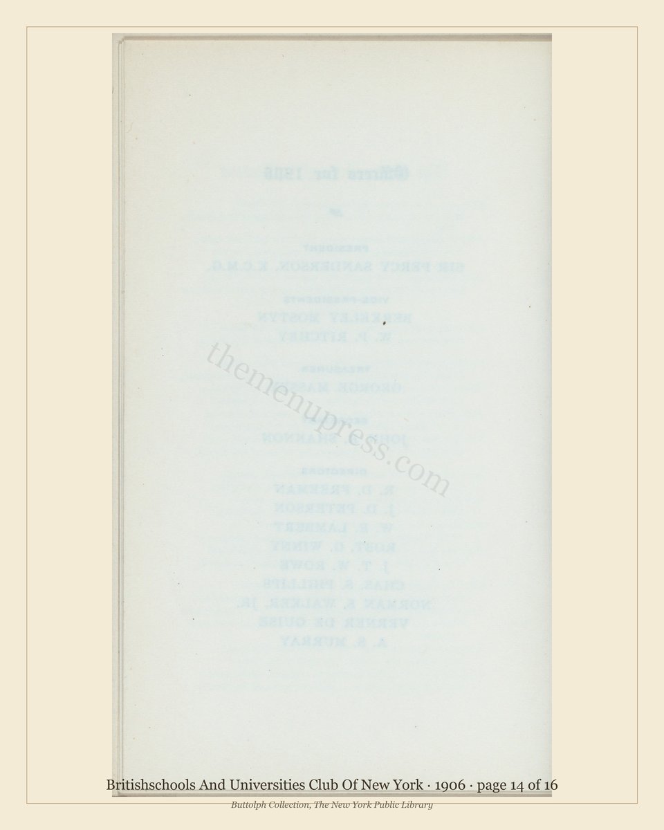 Vintage menu — page 14 of 15