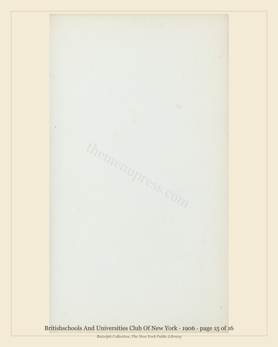 Vintage menu — page 15 of 15