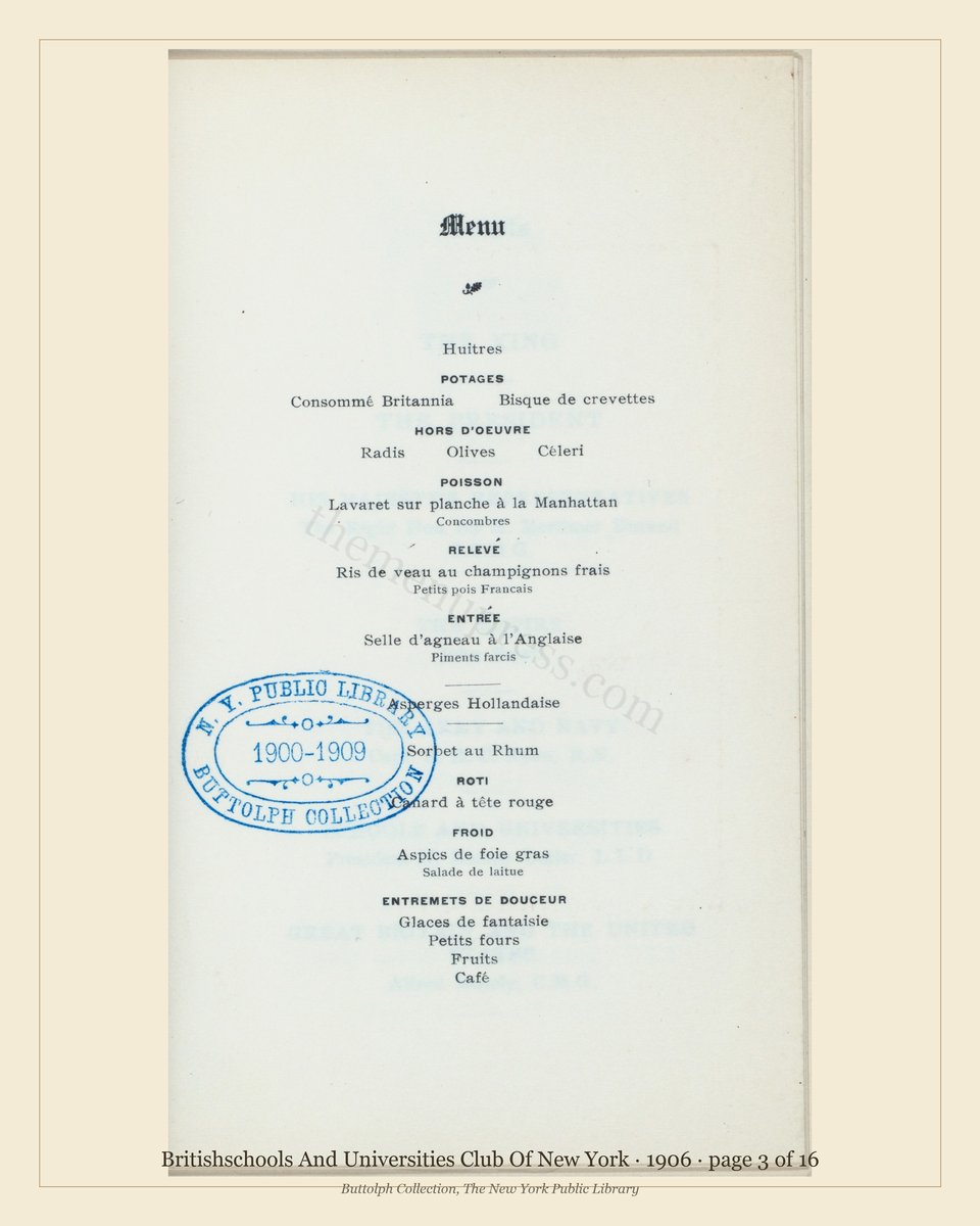Vintage menu — page 3 of 15
