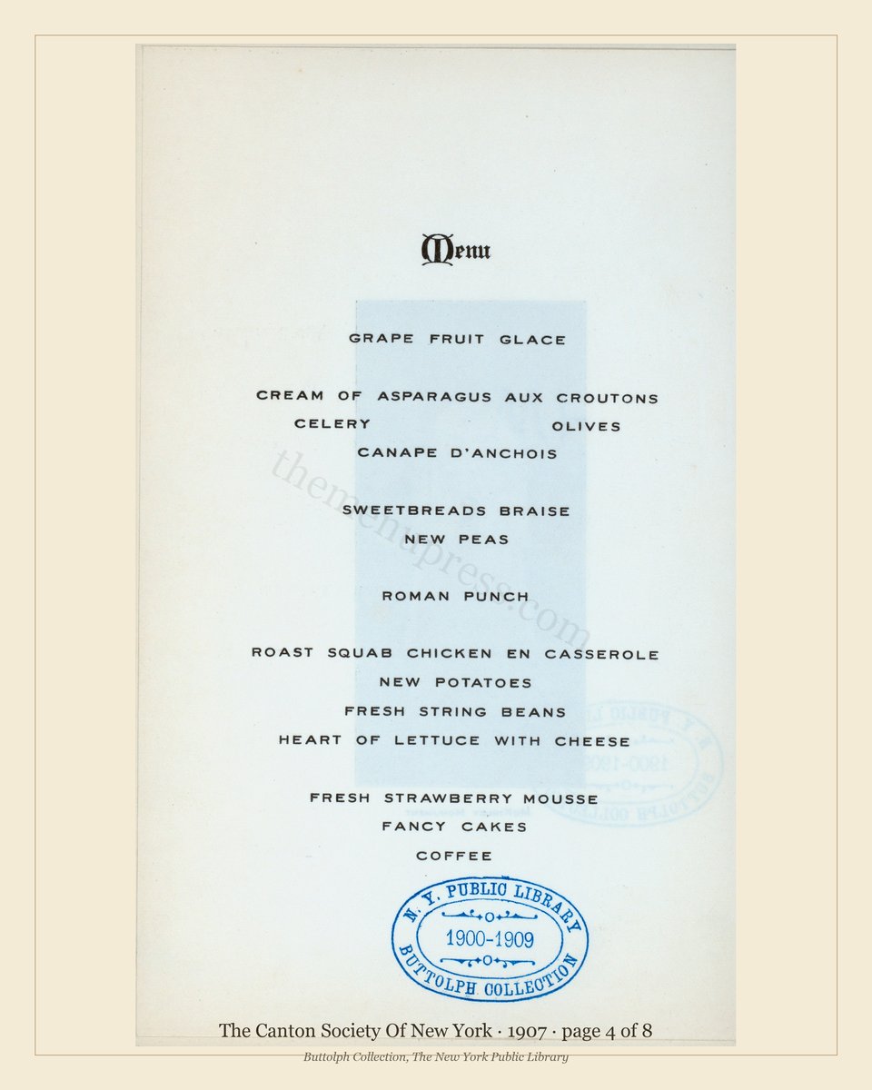 Vintage menu — page 4 of 8