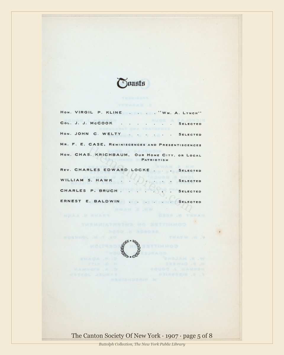 Vintage menu — page 5 of 8