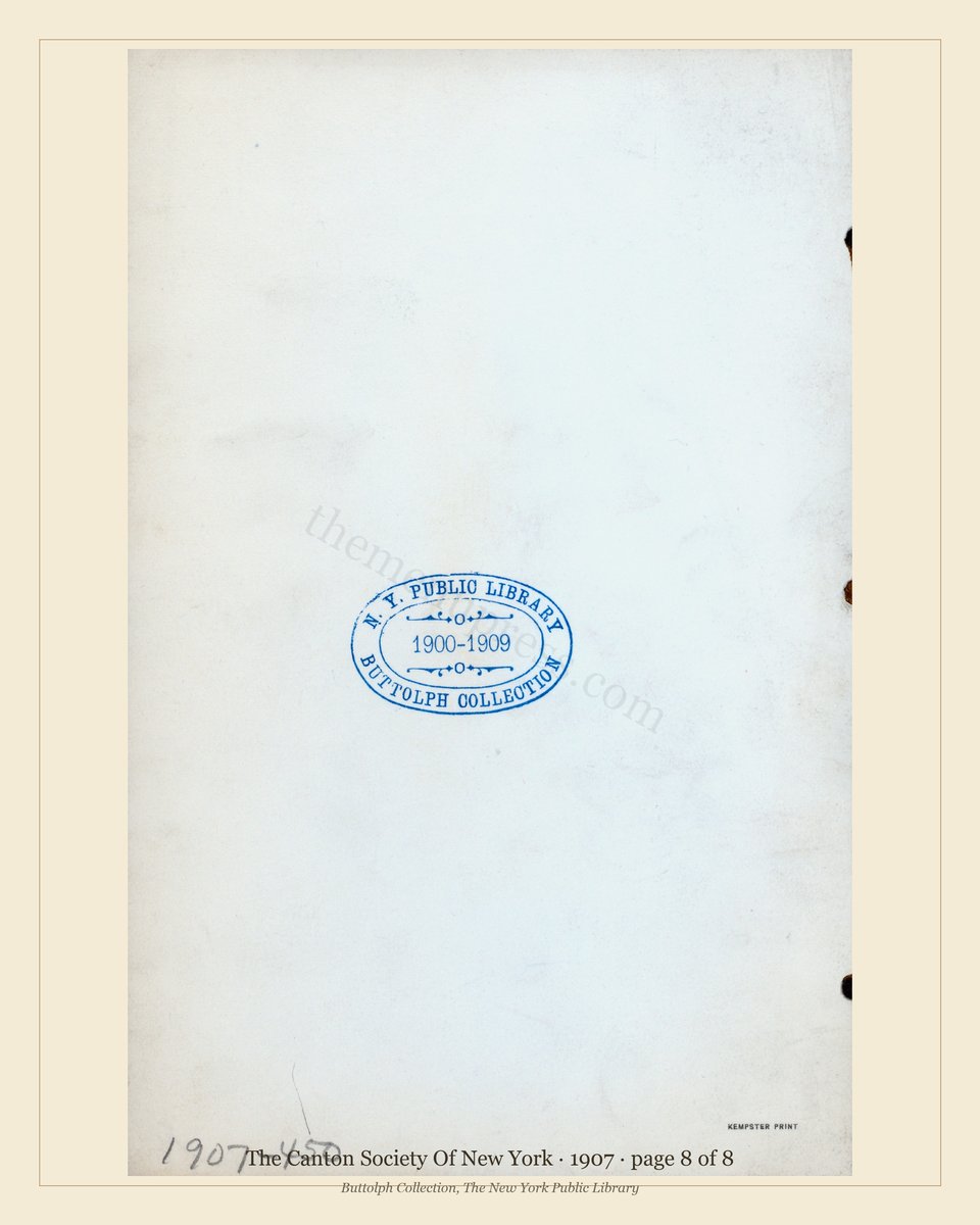Vintage menu — page 8 of 8