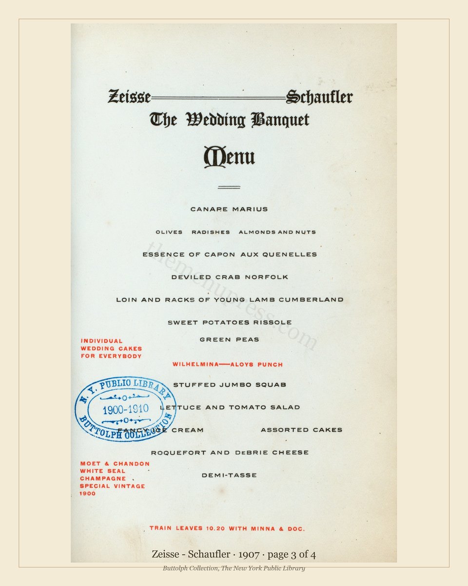 Vintage menu — page 3 of 4