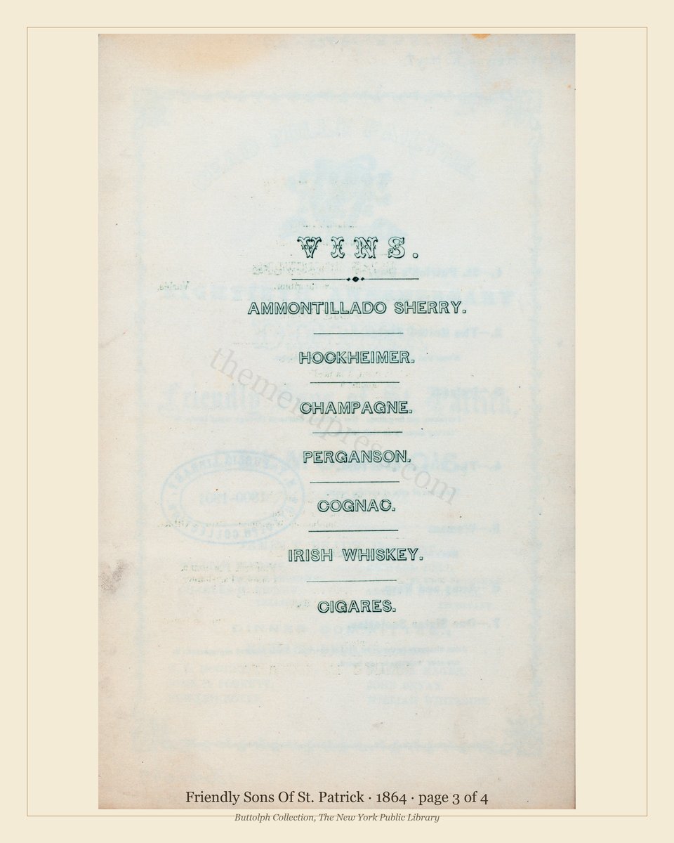 Vintage menu — page 3 of 4