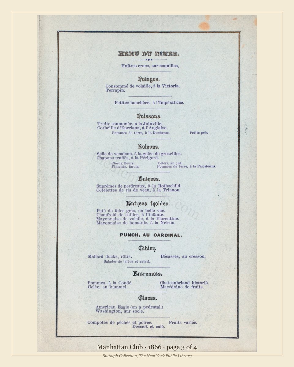 Vintage menu — page 3 of 4