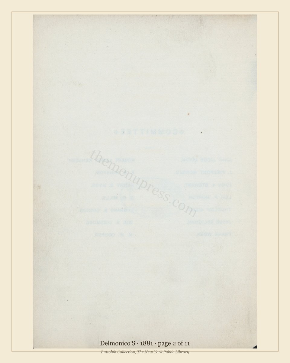Vintage menu — page 2 of 11