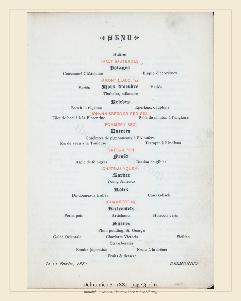 Vintage menu — page 3 of 11