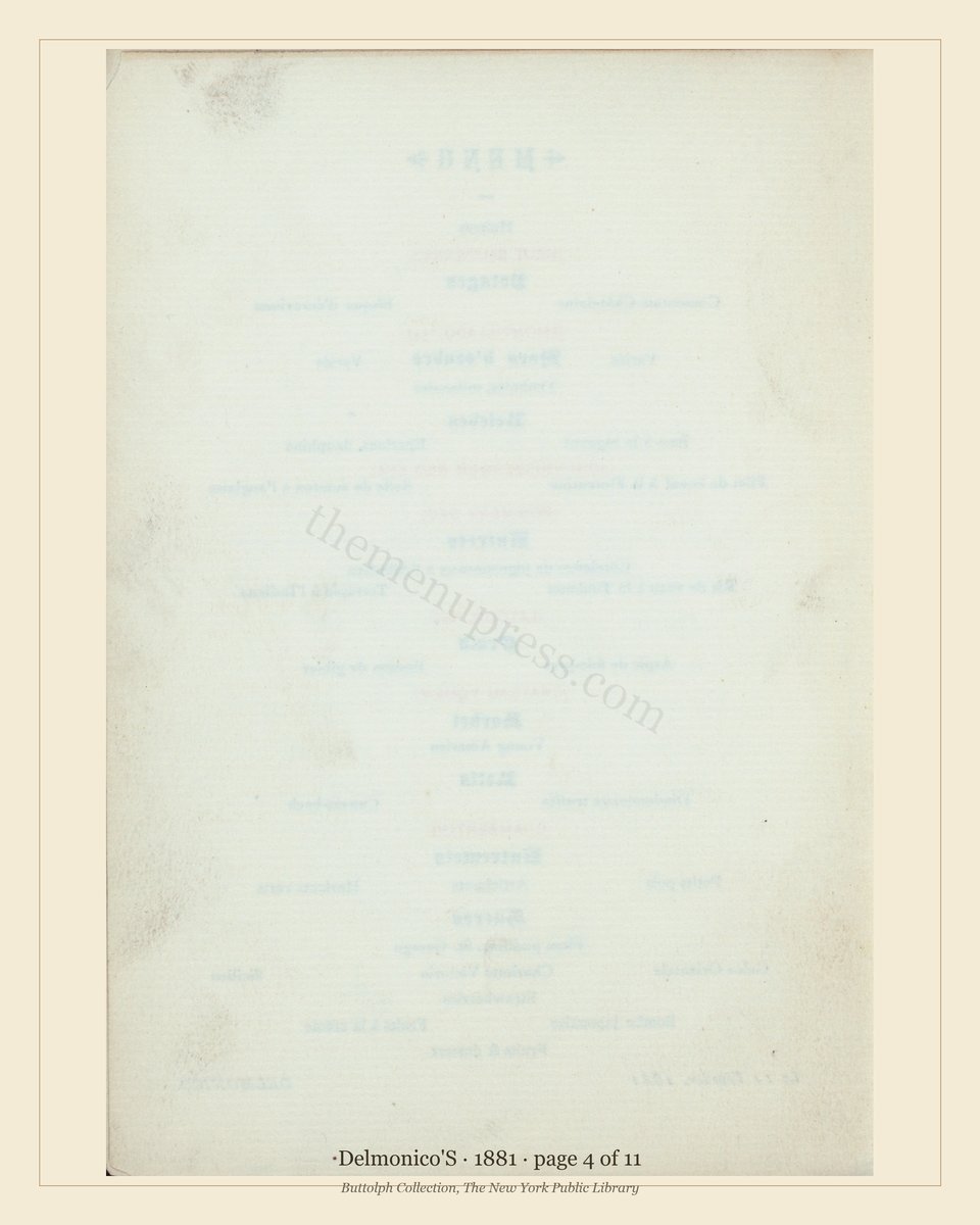 Vintage menu — page 4 of 11