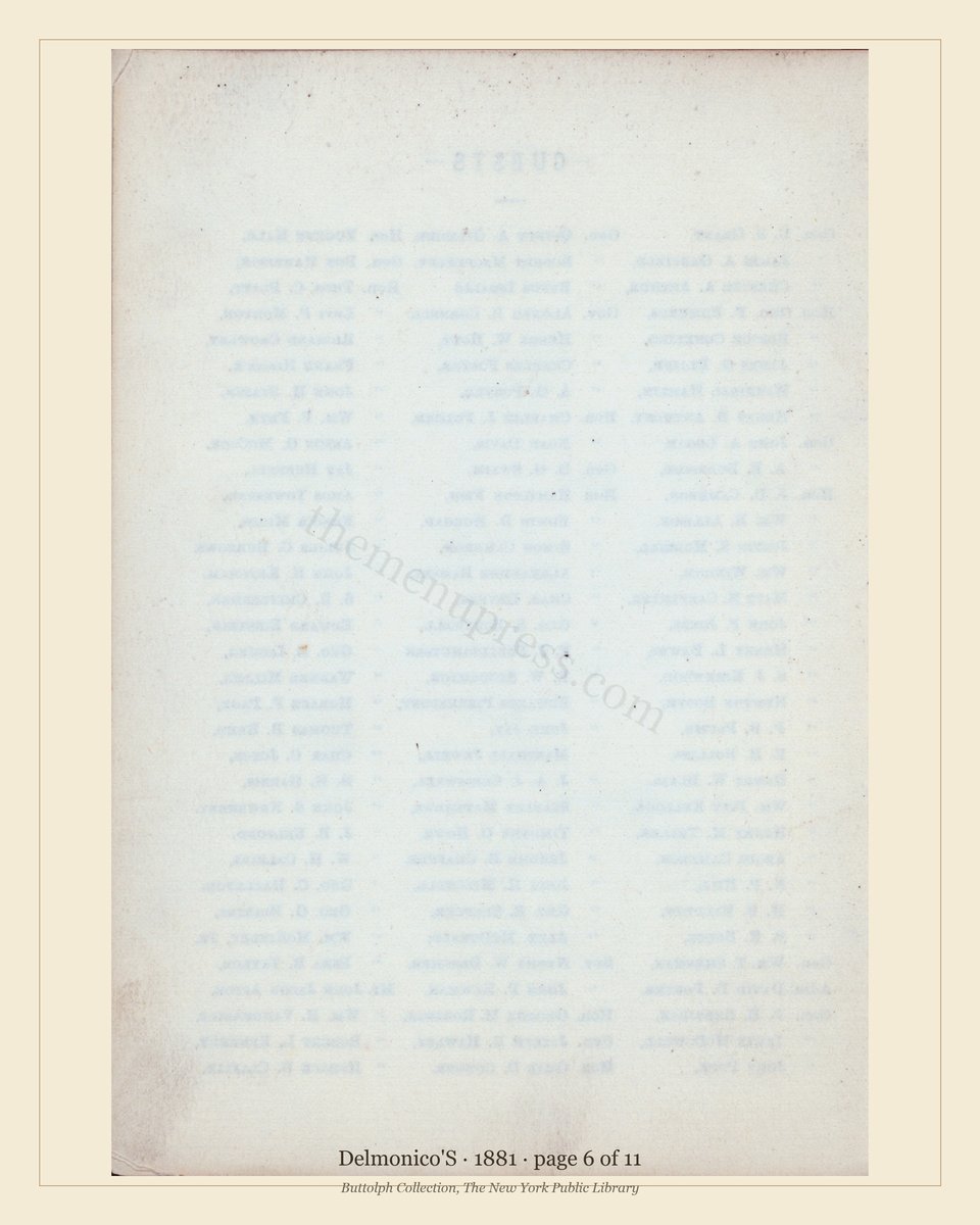 Vintage menu — page 6 of 11