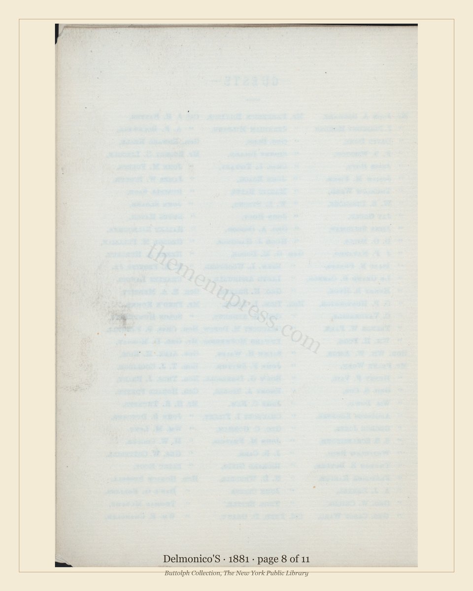 Vintage menu — page 8 of 11