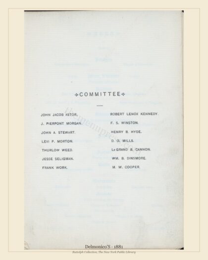 Delmonico'S · 1881