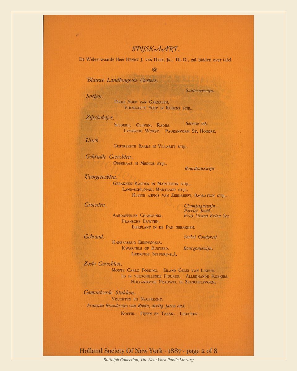 Vintage menu — page 2 of 8