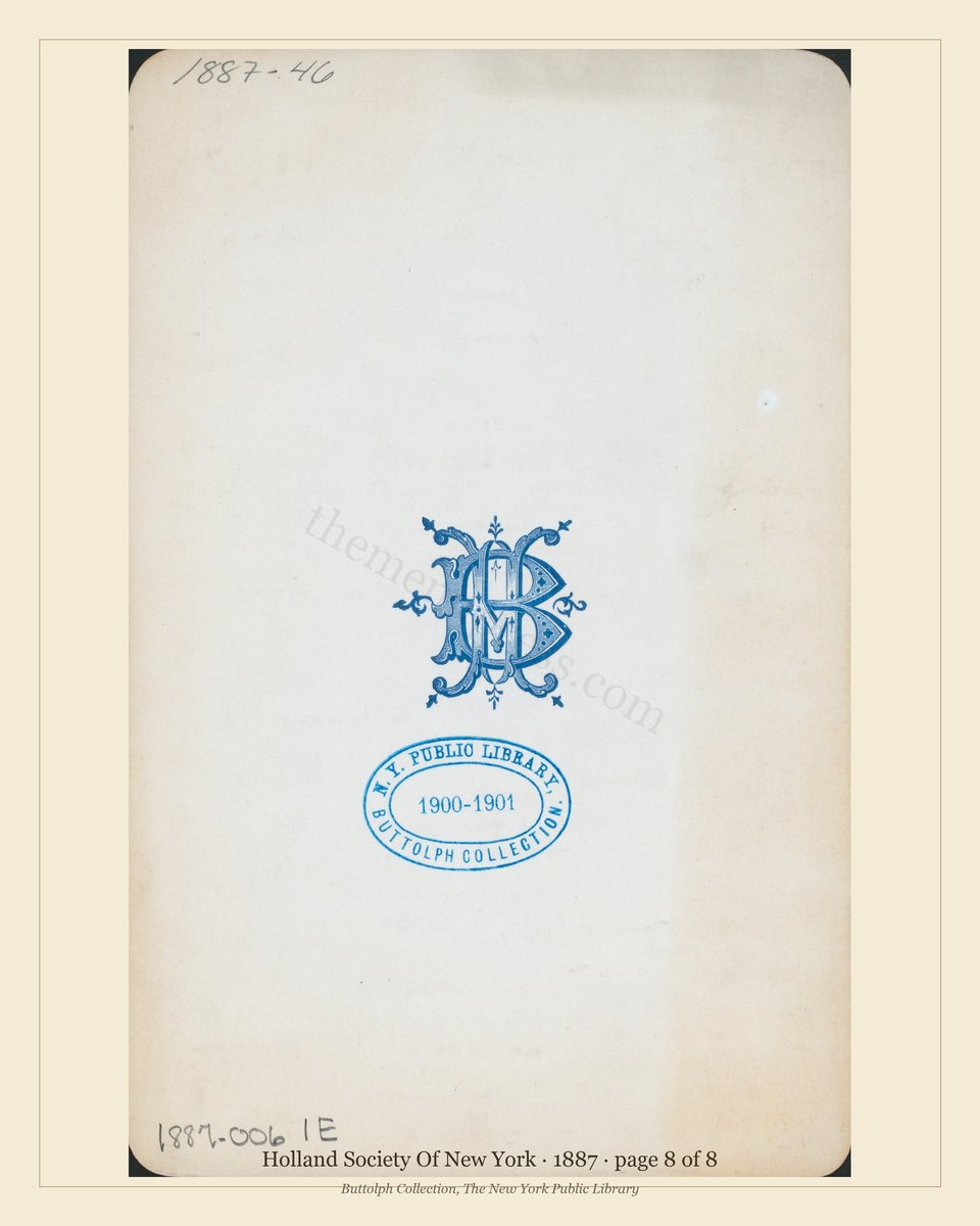Vintage menu — page 8 of 8