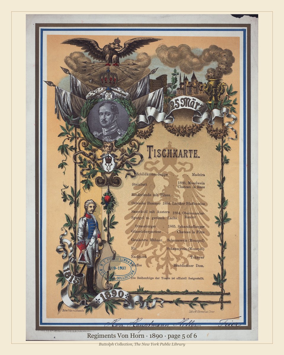 Vintage menu — page 5 of 6