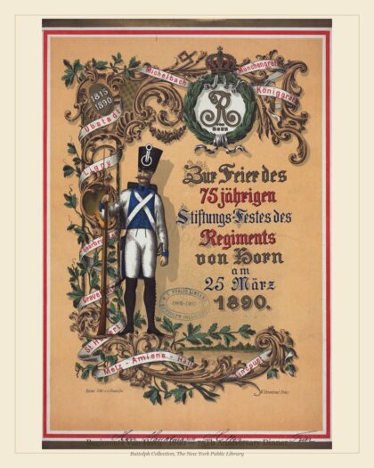 Regiments Von Horn · 1890 — 75Th Anniversary Dinner