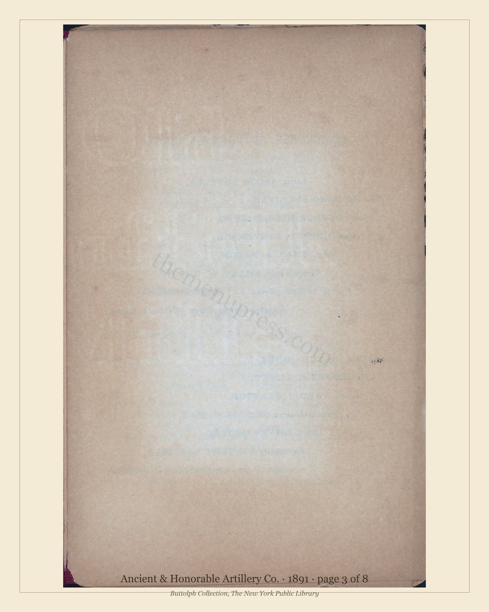 Vintage menu — page 3 of 8