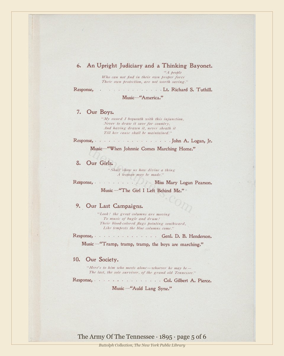 Vintage menu — page 5 of 6