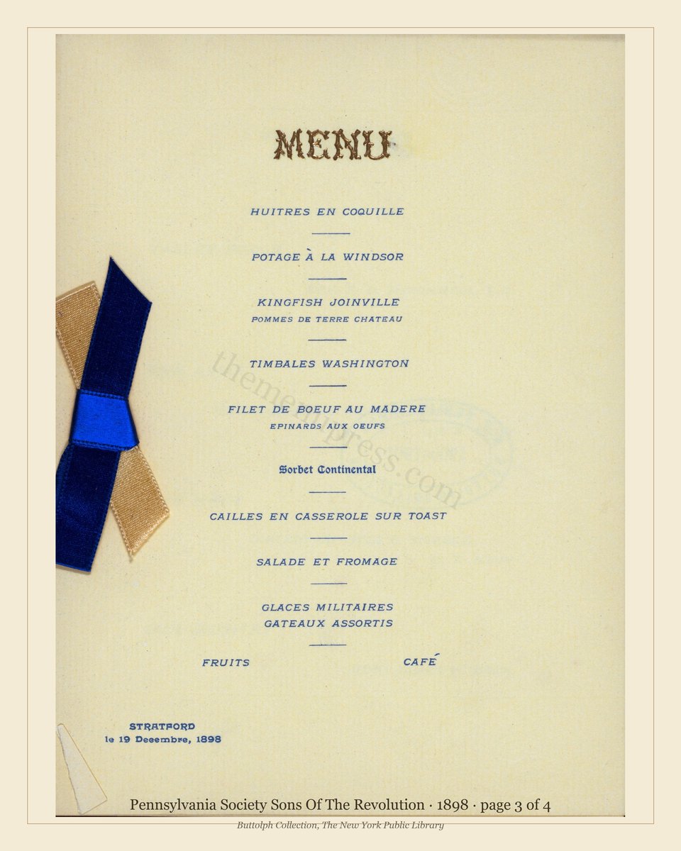 Vintage menu — page 3 of 4