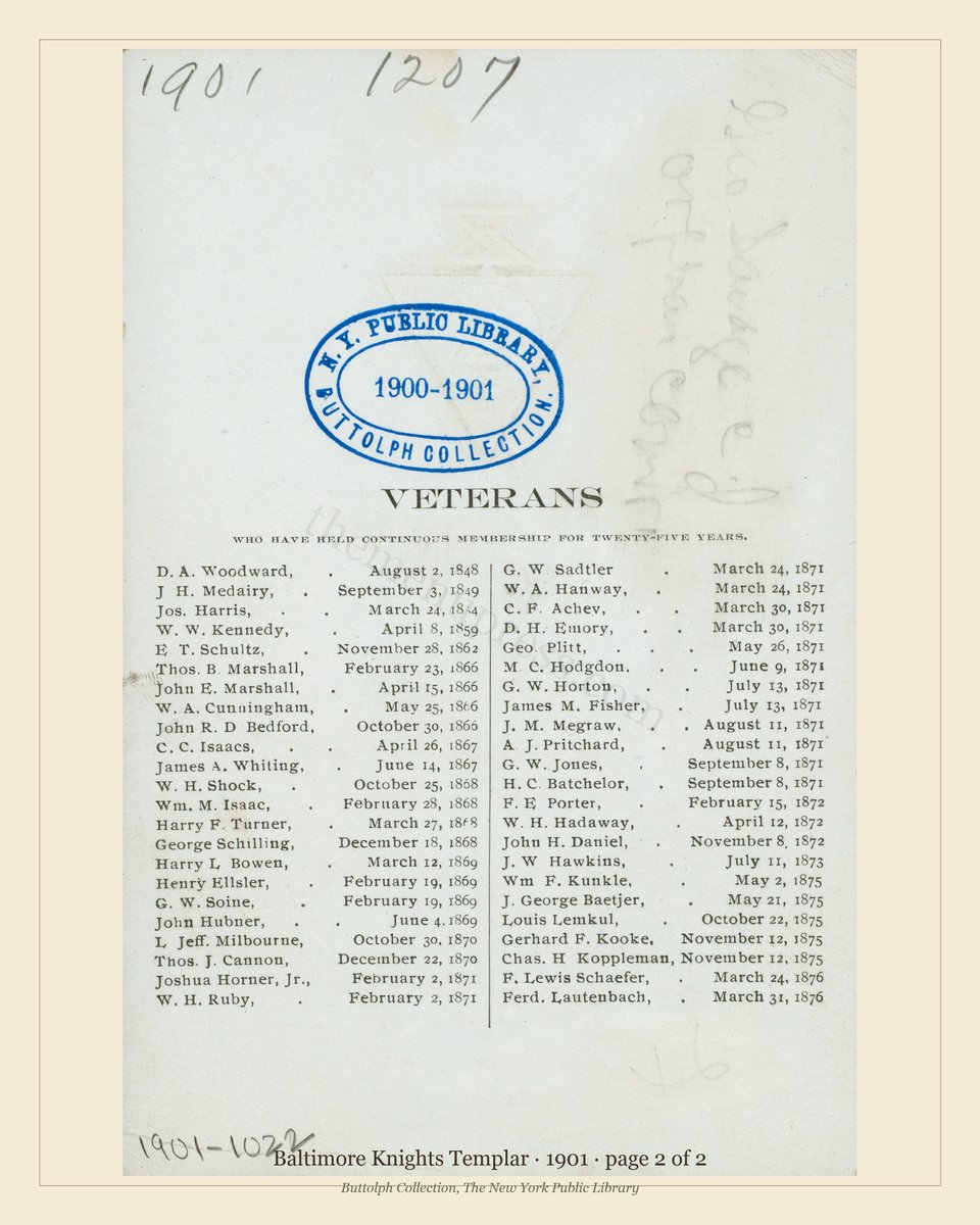 Vintage menu — page 2 of 2