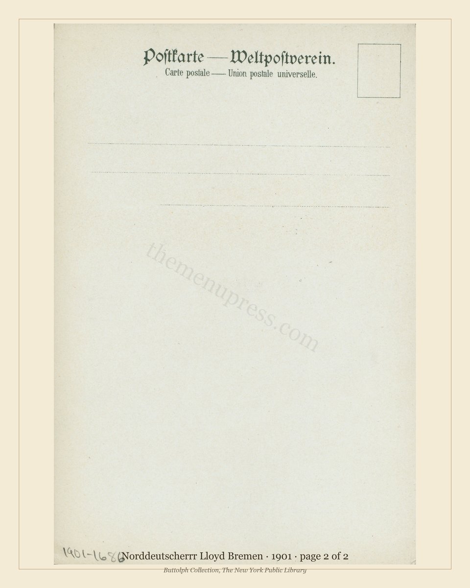 Vintage menu — page 2 of 2