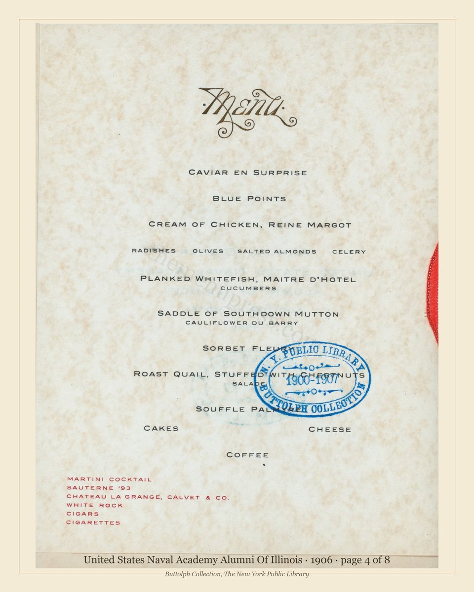 Vintage menu — page 4 of 8