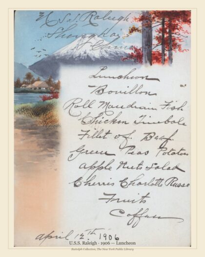 U.S.S. Raleigh · 1906 — Luncheon