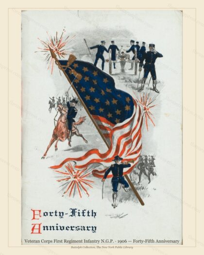 Vintage menu preview — 1906 Vintage Banquet Menu — Veteran Corps First Regiment Infantry N., American M