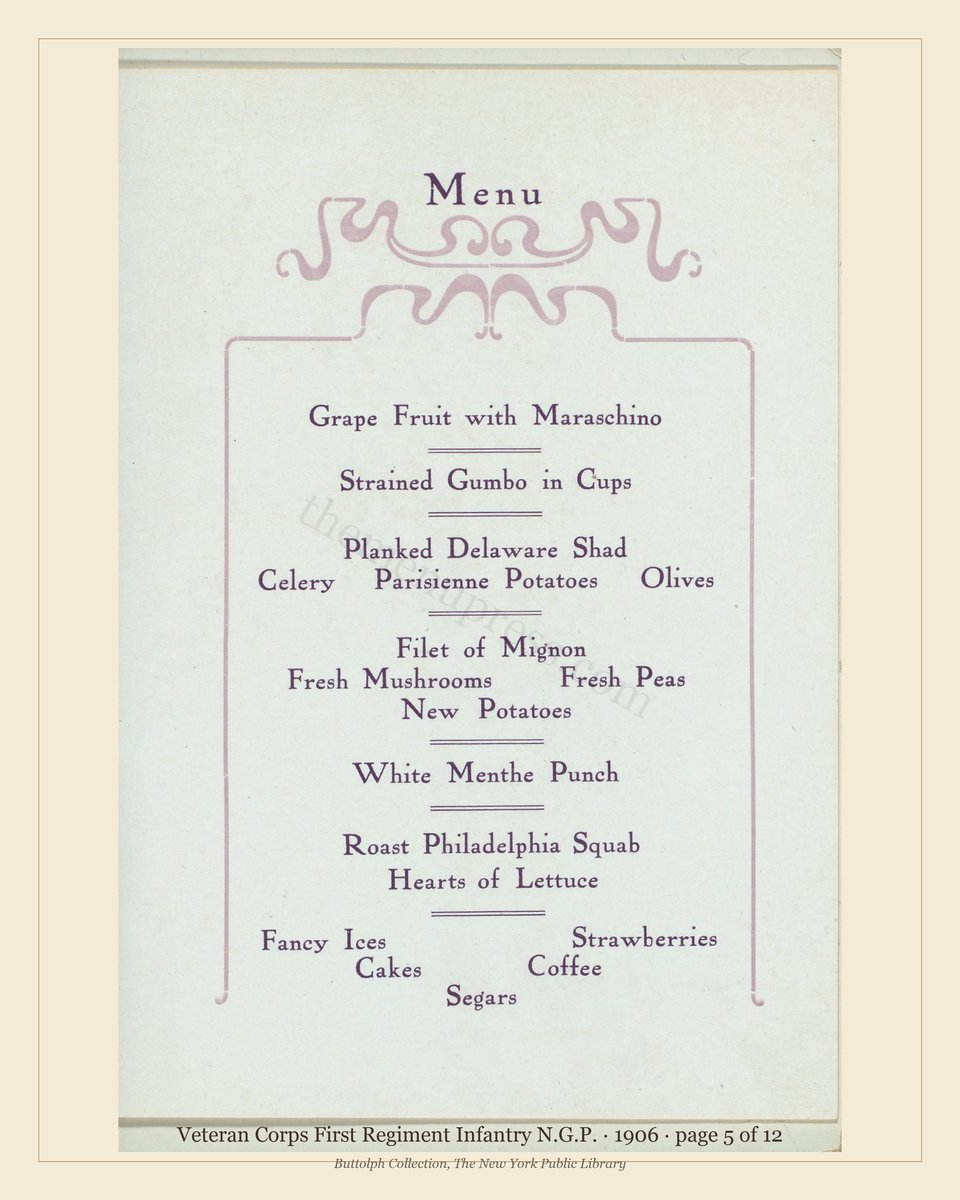 Vintage menu — page 5 of 12