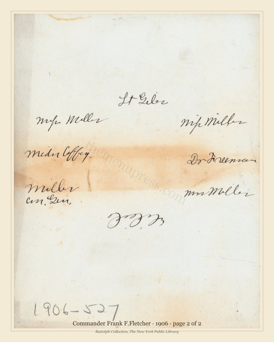 Vintage menu — page 2 of 2