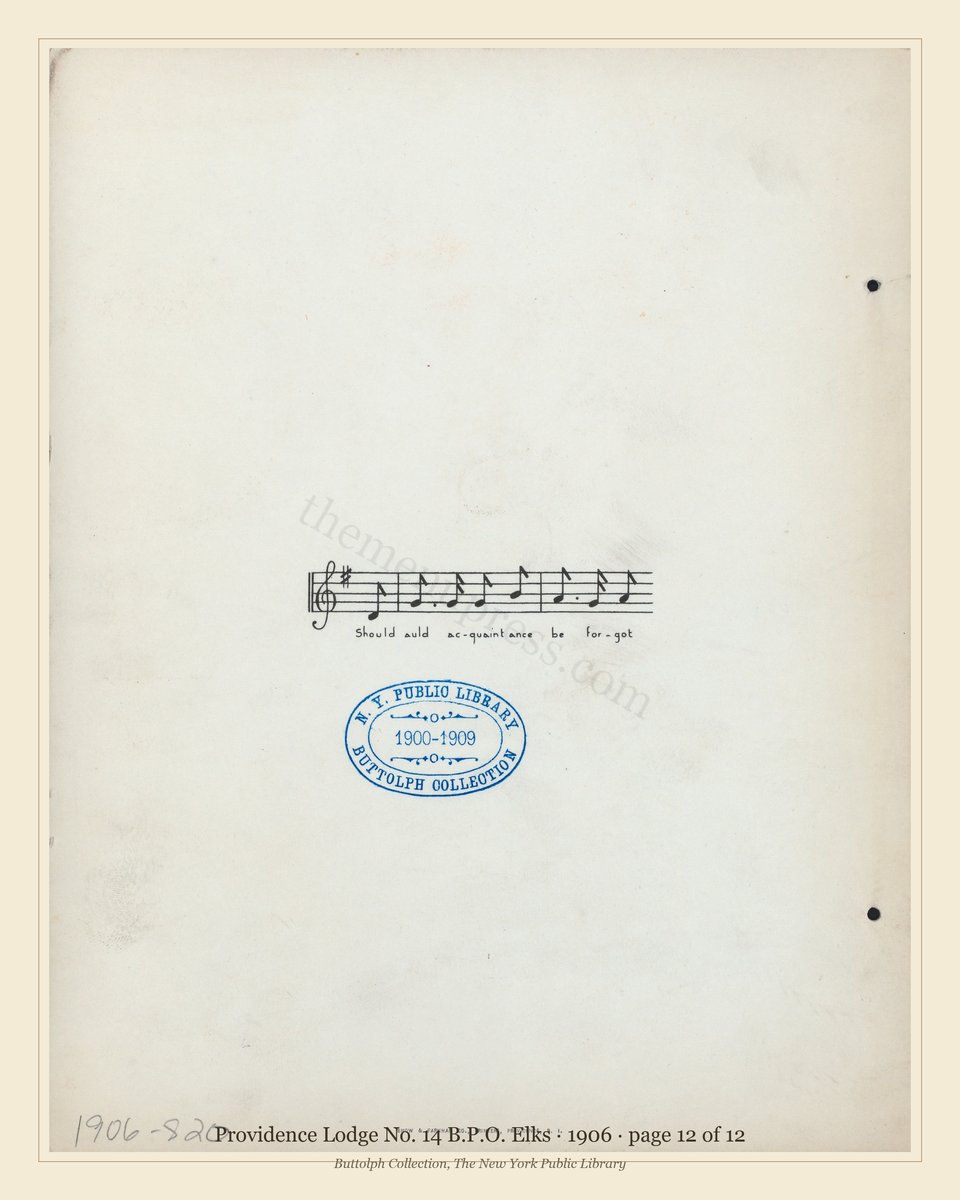 Vintage menu — page 12 of 12