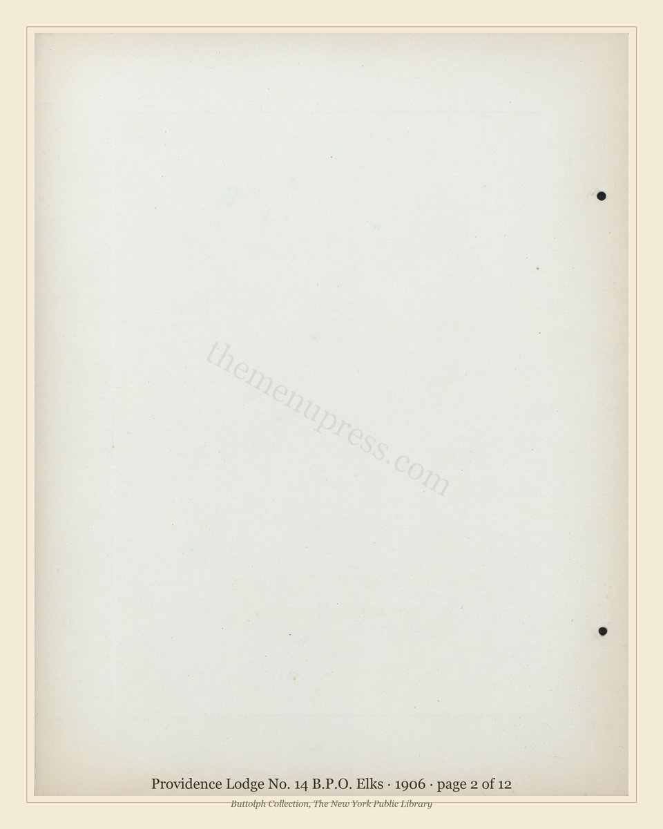 Vintage menu — page 2 of 12