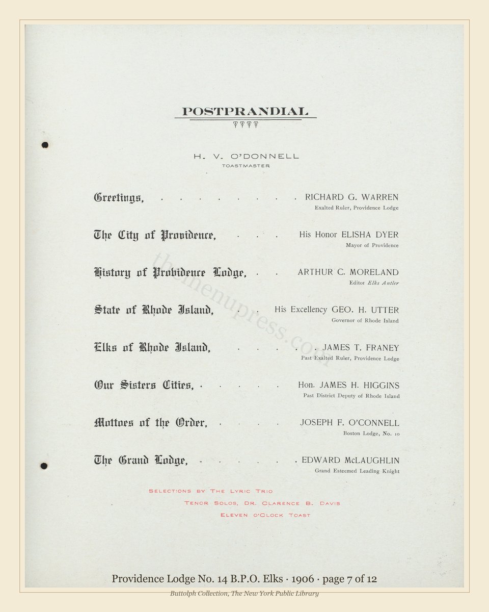Vintage menu — page 7 of 12