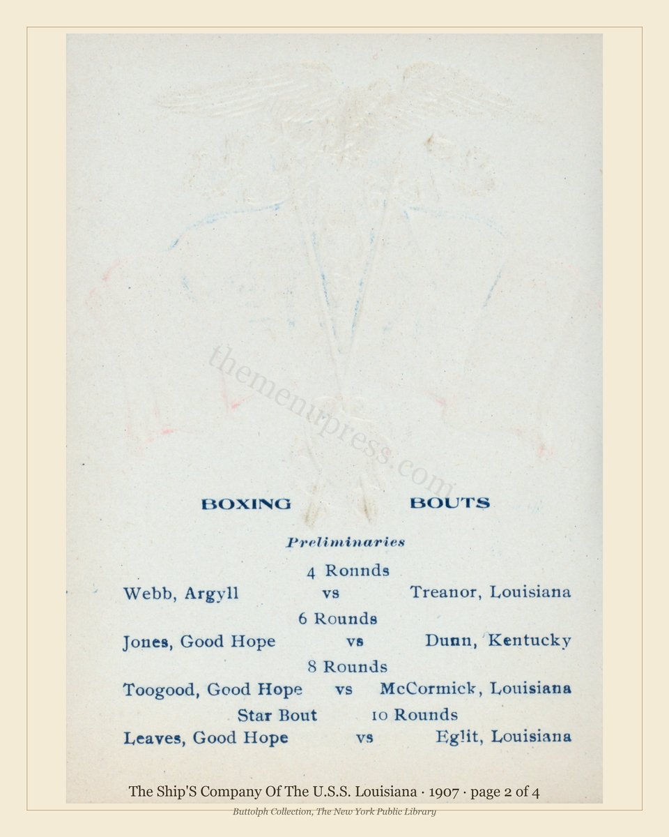 Vintage menu — page 2 of 4